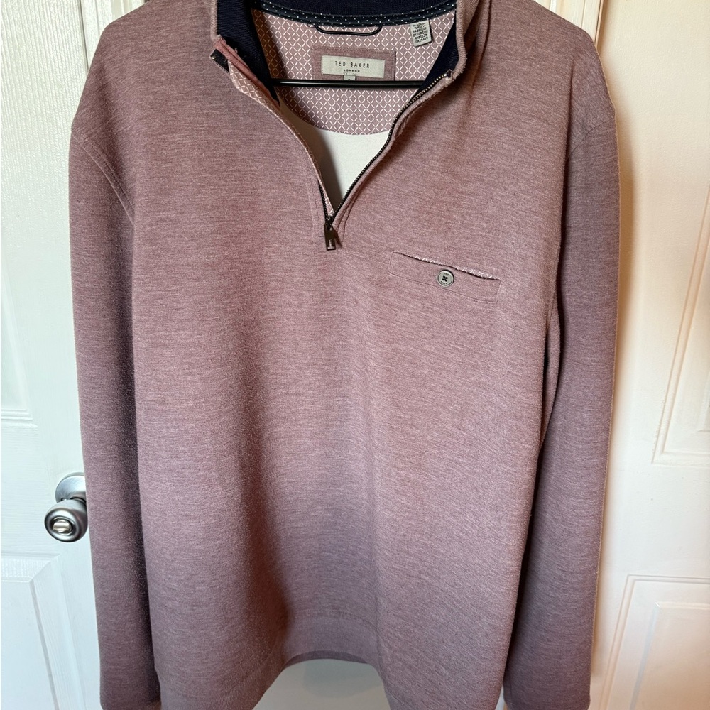 Ted Baker Men's Light Maroon Sweater Size 6 (US XL)